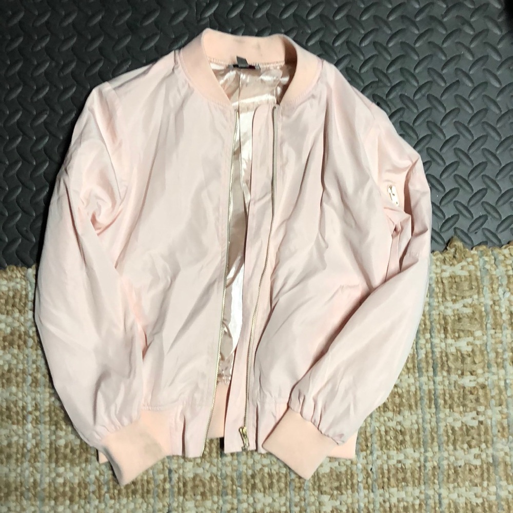 Pink bomber jacket